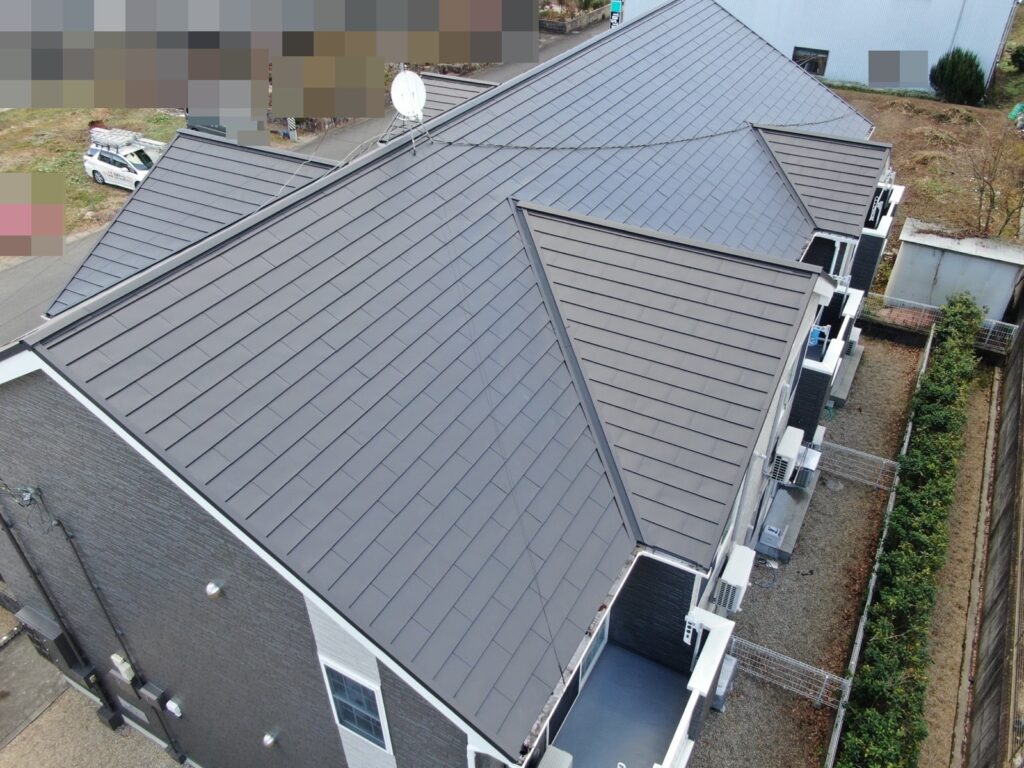 瑞浪市　アパート　屋根カバー工事　外壁塗装工事