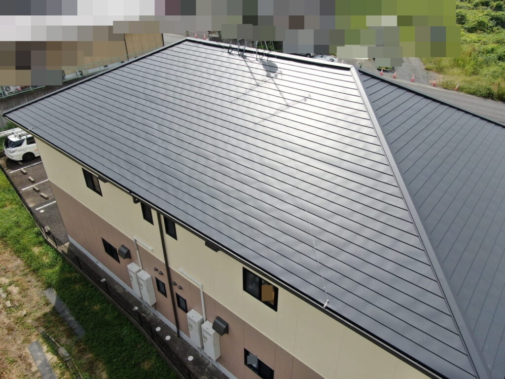 多治見市　アパート　D　屋根カバー工事　外壁塗装工事　完成